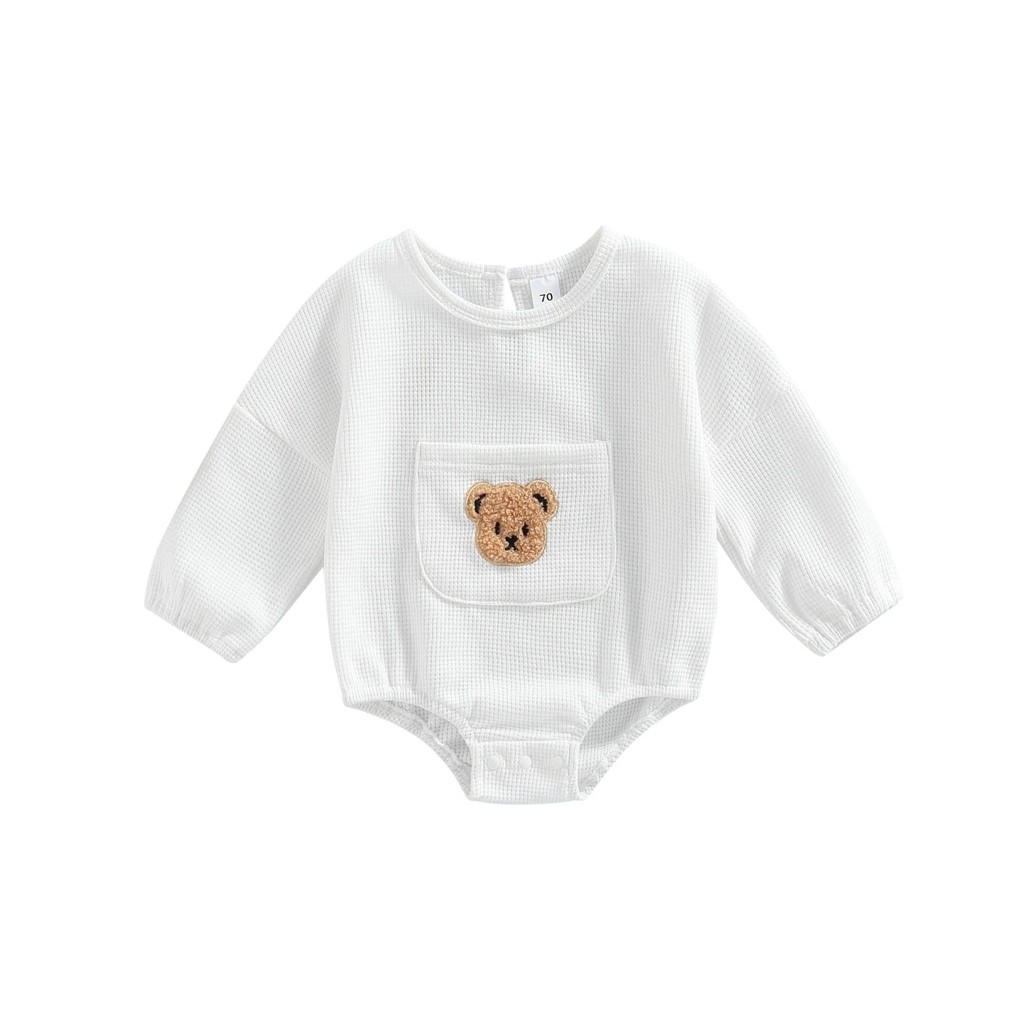 Baby Bear Embroidered Fall Jumpsuit