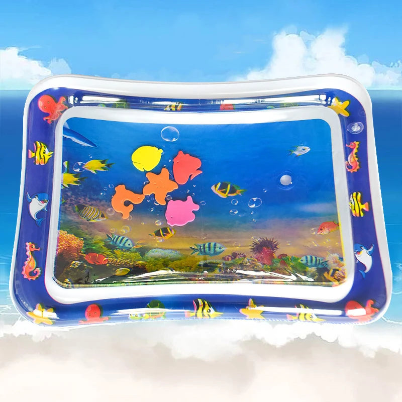 Toys - Tummy Time Water Cushion - 6m to 12m -  Infant Inflatable Tummy Time Mat Premium Baby Play Mat Inflatable