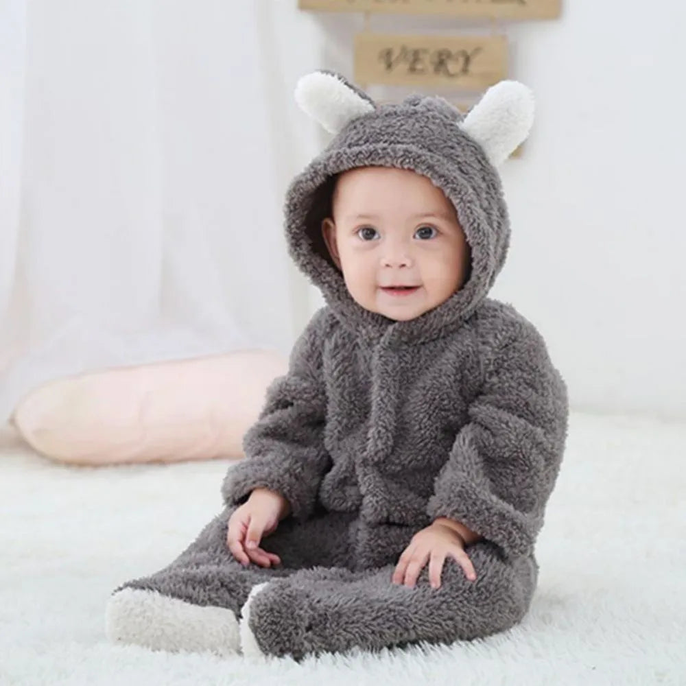 Newborn Winter Fleece Baby Jumpsuits