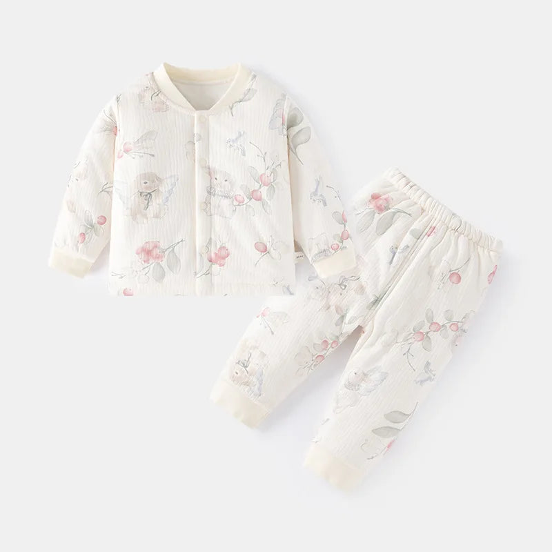 Matching - Sets - Winter - Girl & Boy - 2m to 24m 👕 Winter Cotton 2-Piece Sleep Set