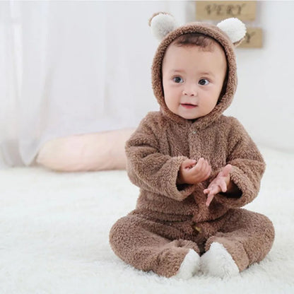 Newborn Winter Fleece Baby Jumpsuits