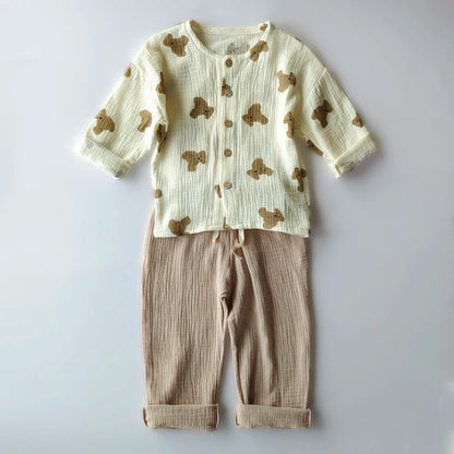 Baby Boy Bear Print Outfit