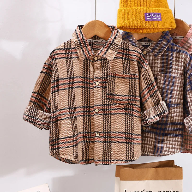 Baby Boy Spring Plaid Shirt