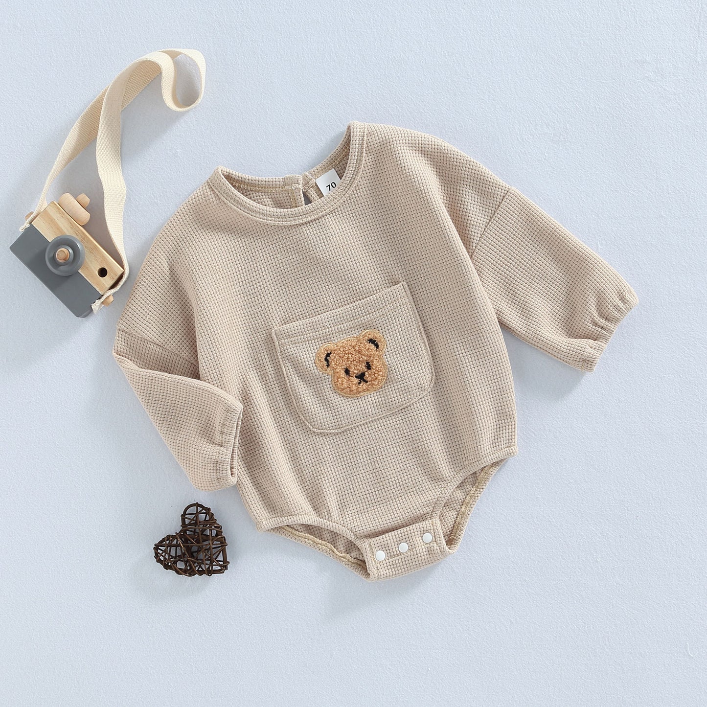 Baby Bear Embroidered Fall Jumpsuit