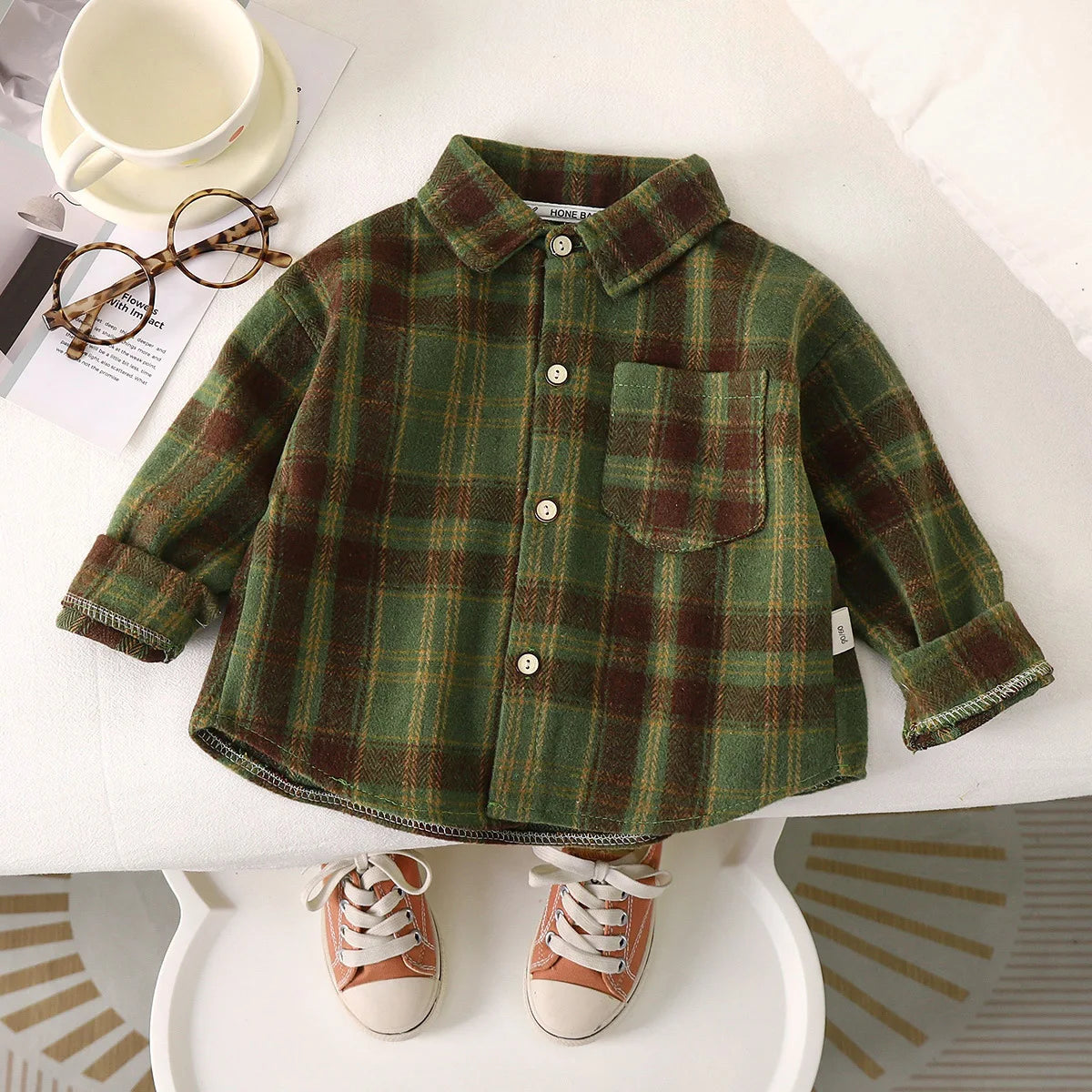 Baby Boy Spring Plaid Shirt