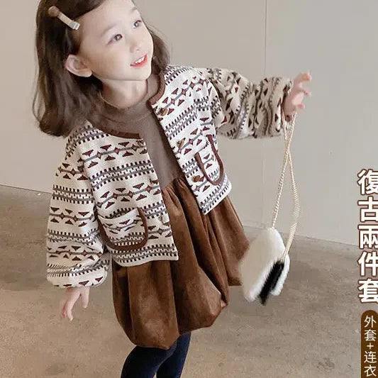 Autumn Winter Girls Fleece Cardigan