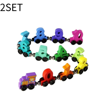 Toys - Car Lock Matching Toy - 3Y to 6Y - Wooden Magnetic Number Train Toys
