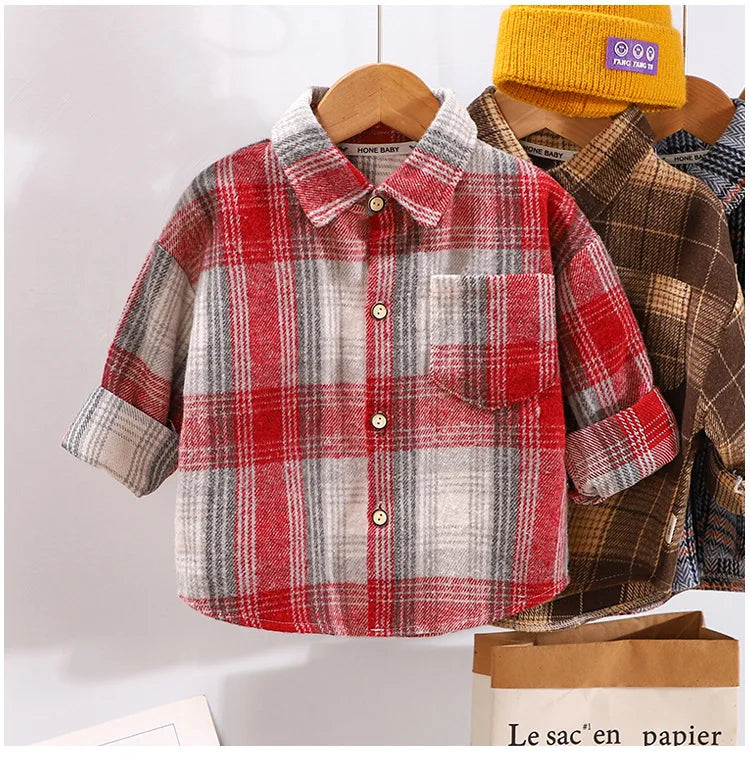 Baby Boy Spring Plaid Shirt