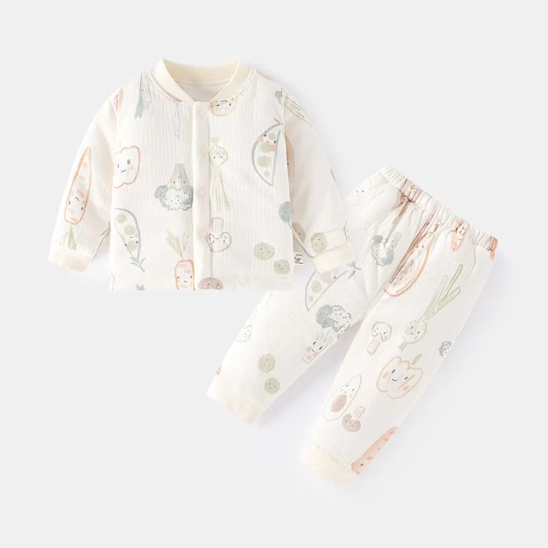 Matching - Sets - Winter - Girl & Boy - 2m to 24m 👕 Winter Cotton 2-Piece Sleep Set