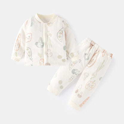 Matching - Sets - Winter - Girl & Boy - 2m to 24m 👕 Winter Cotton 2-Piece Sleep Set