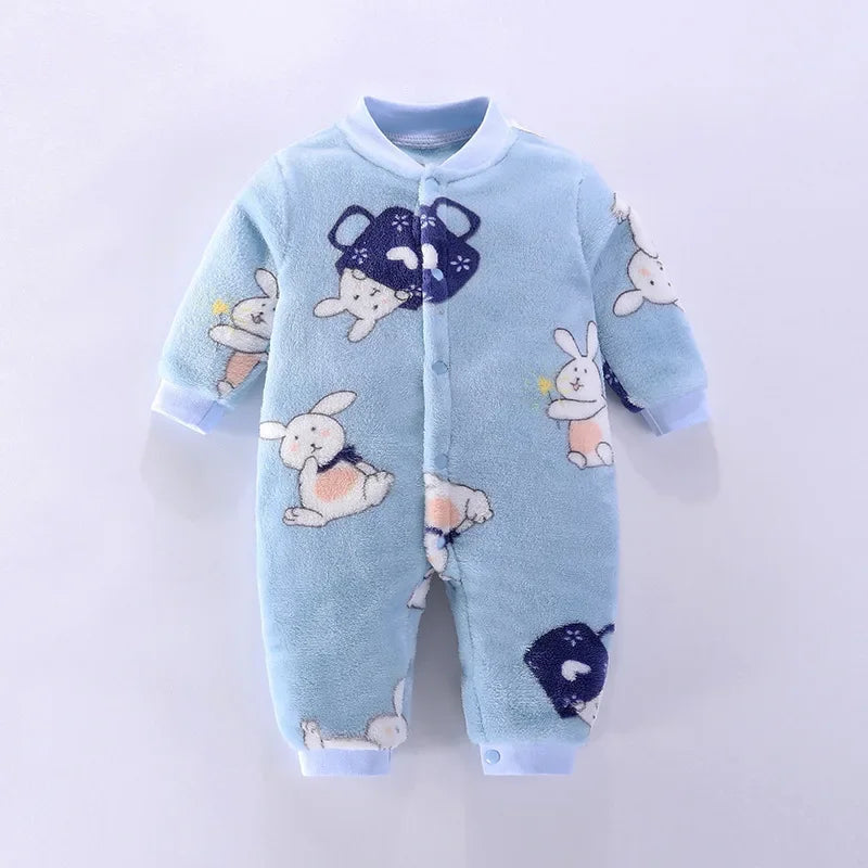 Baby Leopard Fleece Romper