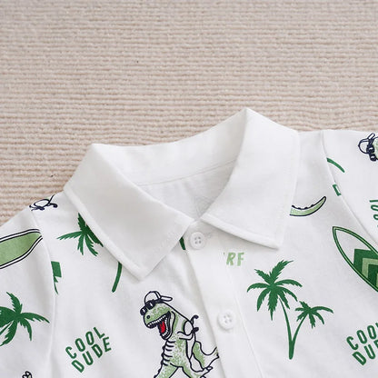 Matching - Sets - Summer - Boy - 0 to 18m 👦🦖 Adorable Dinosaur Print Set d