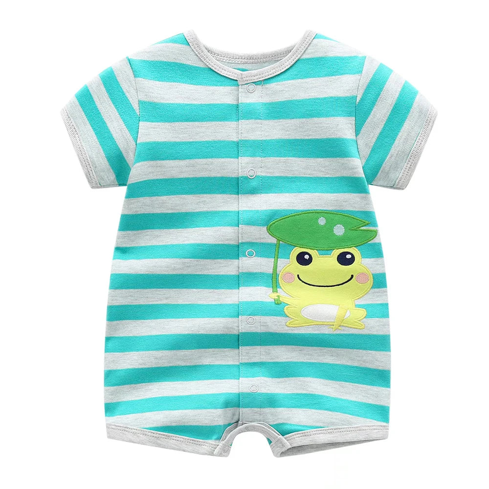 Summer Baby Cartoon Cotton Jumpsuits