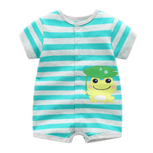 Load image into Gallery viewer, 2024 Summer Newborn Baby Rompers Short Sleeve Cartoon Printed Soft Cotton Jumpsuits Infant Bebe Clothes For 0-24 Month boy girls
