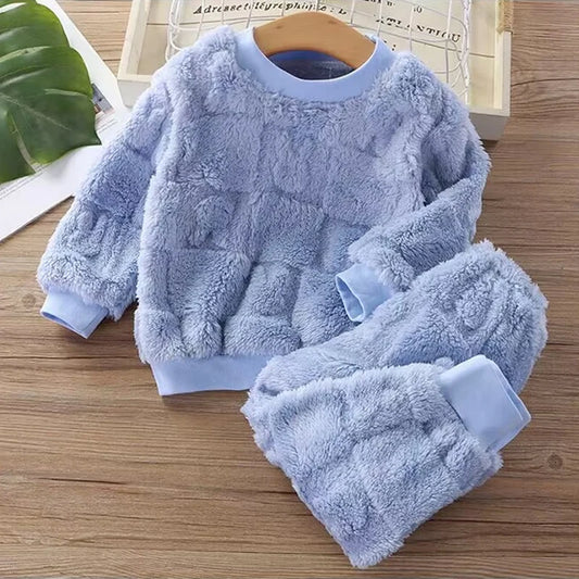 Baby Boy Winter Velvet Pajama Set