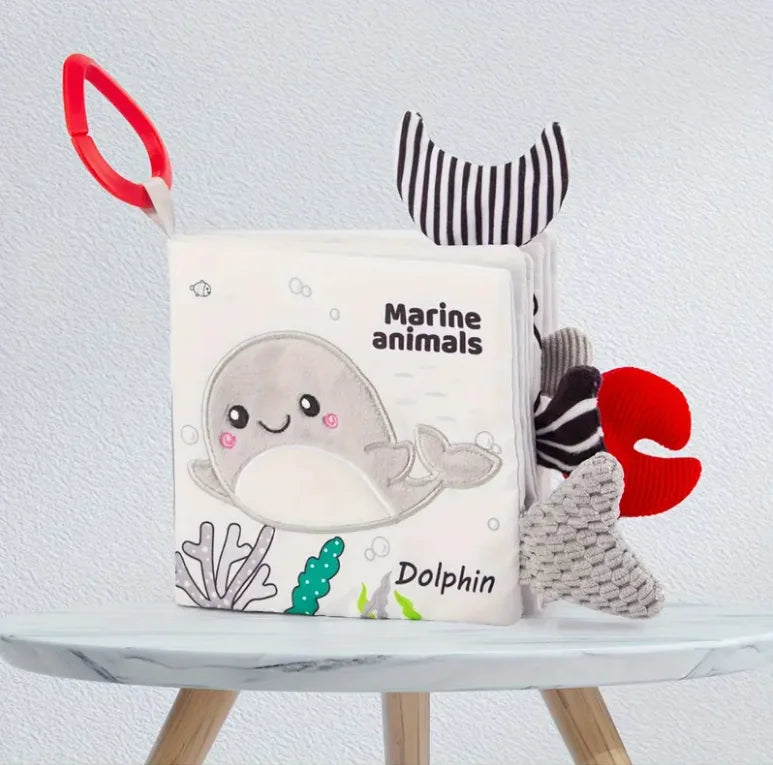 Books - Baby PARENT-Child Learning By Soft Cloth Book - Level 1 - 0 to 36m - Black And White Cloth Book, Early Education