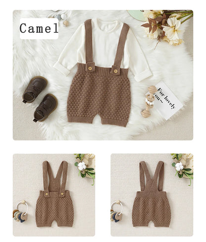 Newborn Baby Sleeveless Knitted Jumpsuits