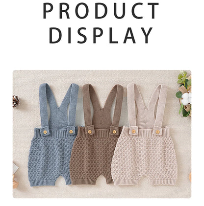 Newborn Baby Sleeveless Knitted Jumpsuits