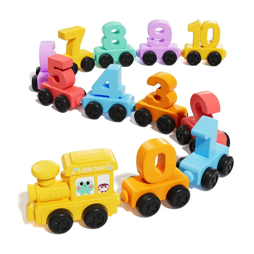Toys - Car Lock Matching Toy - 3Y to 6Y - Wooden Magnetic Number Train Toys