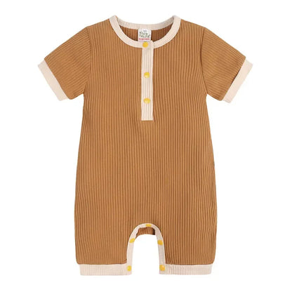 Rompers - Summer - Girl & Boy - 3m to 24m 👕 Cotton Linen Summer Baby Romper