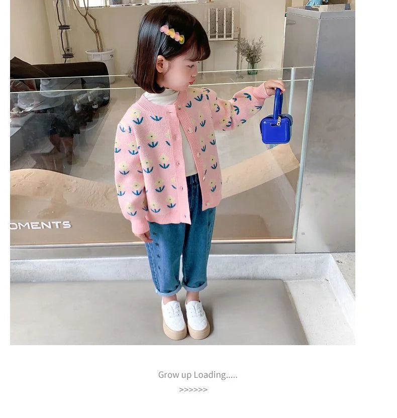 Autumn Winter Girls Fleece Cardigan