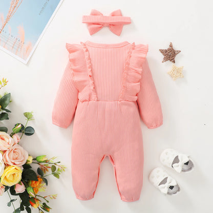 Baby Girl Ruffle Jumpsuit Set