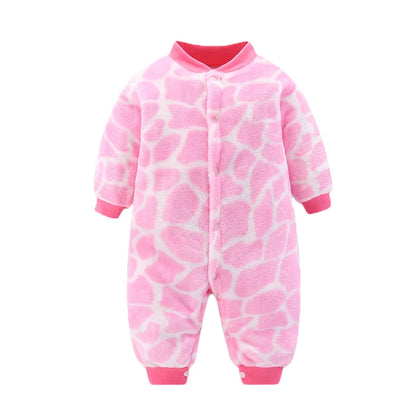 Baby Winter Flannel Romper Jacket For Girls