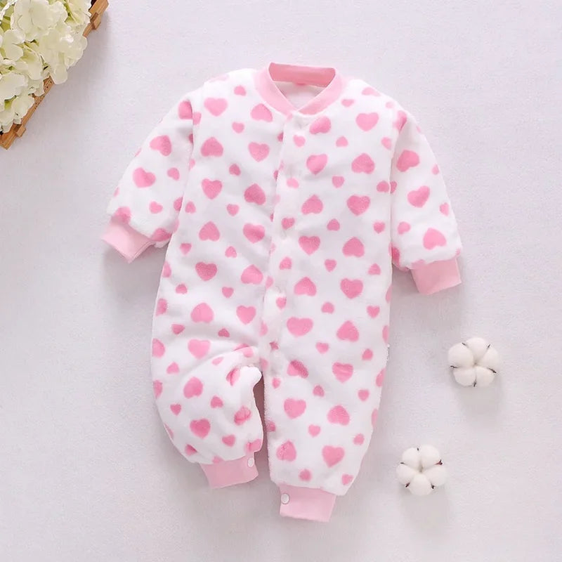 Baby Leopard Fleece Romper