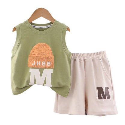 New Summer Baby Clothes Suit Children Boys Fashion Vest Shorts 2Pcs/Sets Toddler Casual Costume Infant Outfits Kids Tracksuits