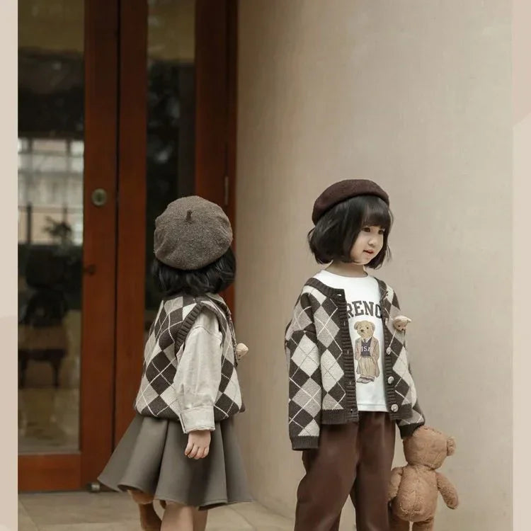 Autumn Winter Girls Fleece Cardigan