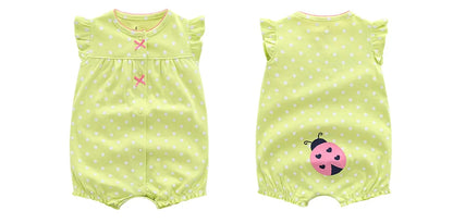 Summer Baby Cartoon Cotton Jumpsuits