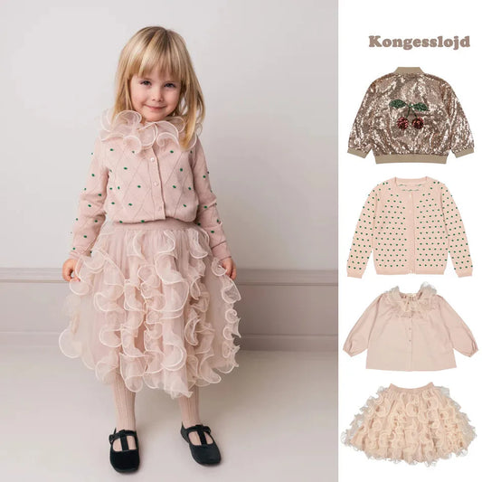 Spring Baby Girl Jacquard Outfit