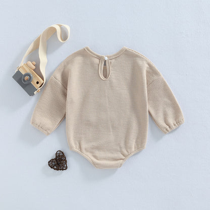 Baby Bear Embroidered Fall Jumpsuit