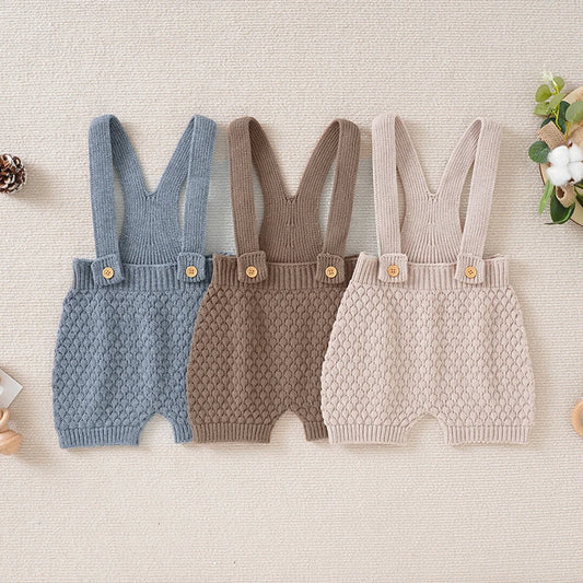 Newborn Baby Sleeveless Knitted Jumpsuits