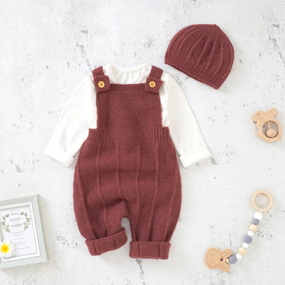 Baby Knitted Sleeveless Jumpsuits