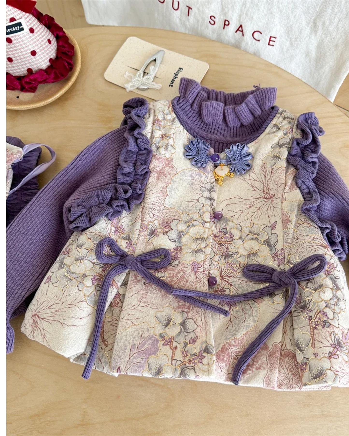Matching - Sets - Autumn - Girl - 2y to 11y 🍂🌸 Girls Autumn–Winter Chinese Elegance 3-Piece Set