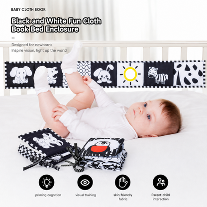 Books - Baby PARENT-Child Learning By Soft Cloth Book - 1m to 36m - 3D Touch & Feel High-Contrast Sensory Cloth Book