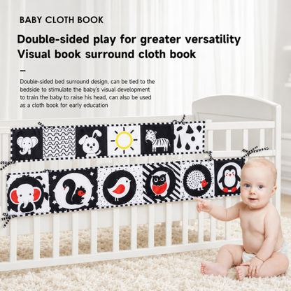 Books - Baby PARENT-Child Learning By Soft Cloth Book - 1m to 36m - 3D Touch & Feel High-Contrast Sensory Cloth Book