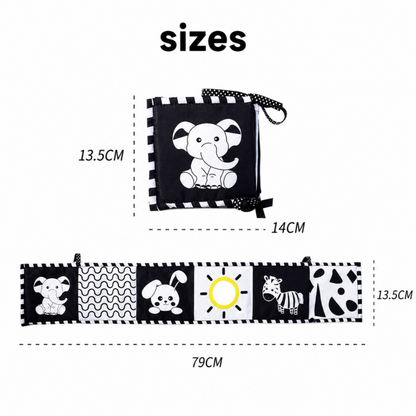 Books - Baby PARENT-Child Learning By Soft Cloth Book - 1m to 36m - 3D Touch & Feel High-Contrast Sensory Cloth Book