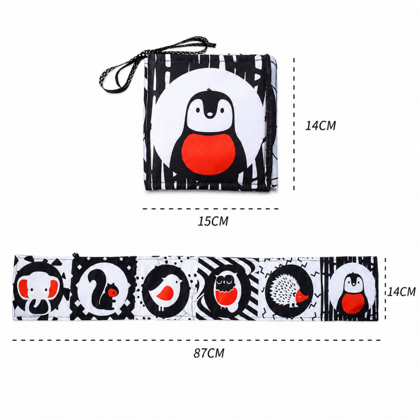 Books - Baby PARENT-Child Learning By Soft Cloth Book - 1m to 36m - 3D Touch & Feel High-Contrast Sensory Cloth Book
