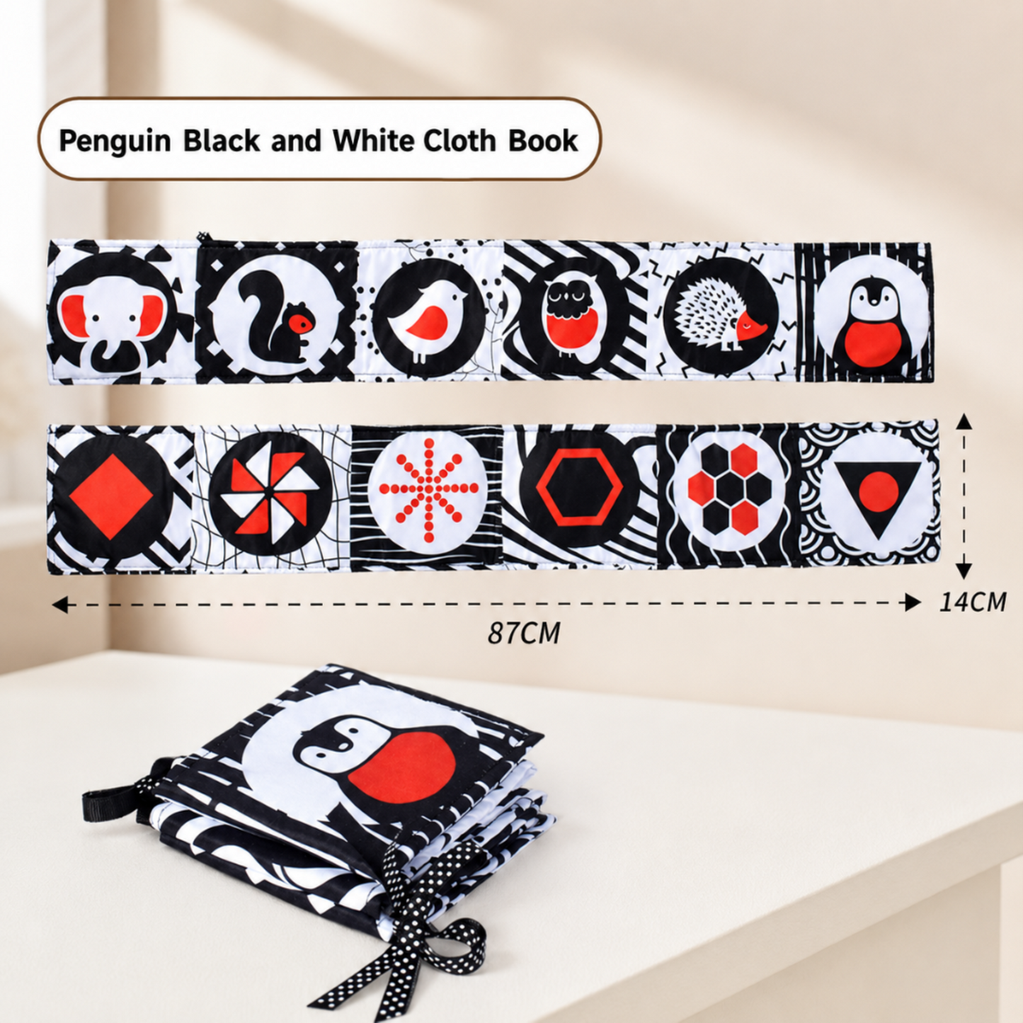 Books - Baby PARENT-Child Learning By Soft Cloth Book - 1m to 36m - 3D Touch & Feel High-Contrast Sensory Cloth Book