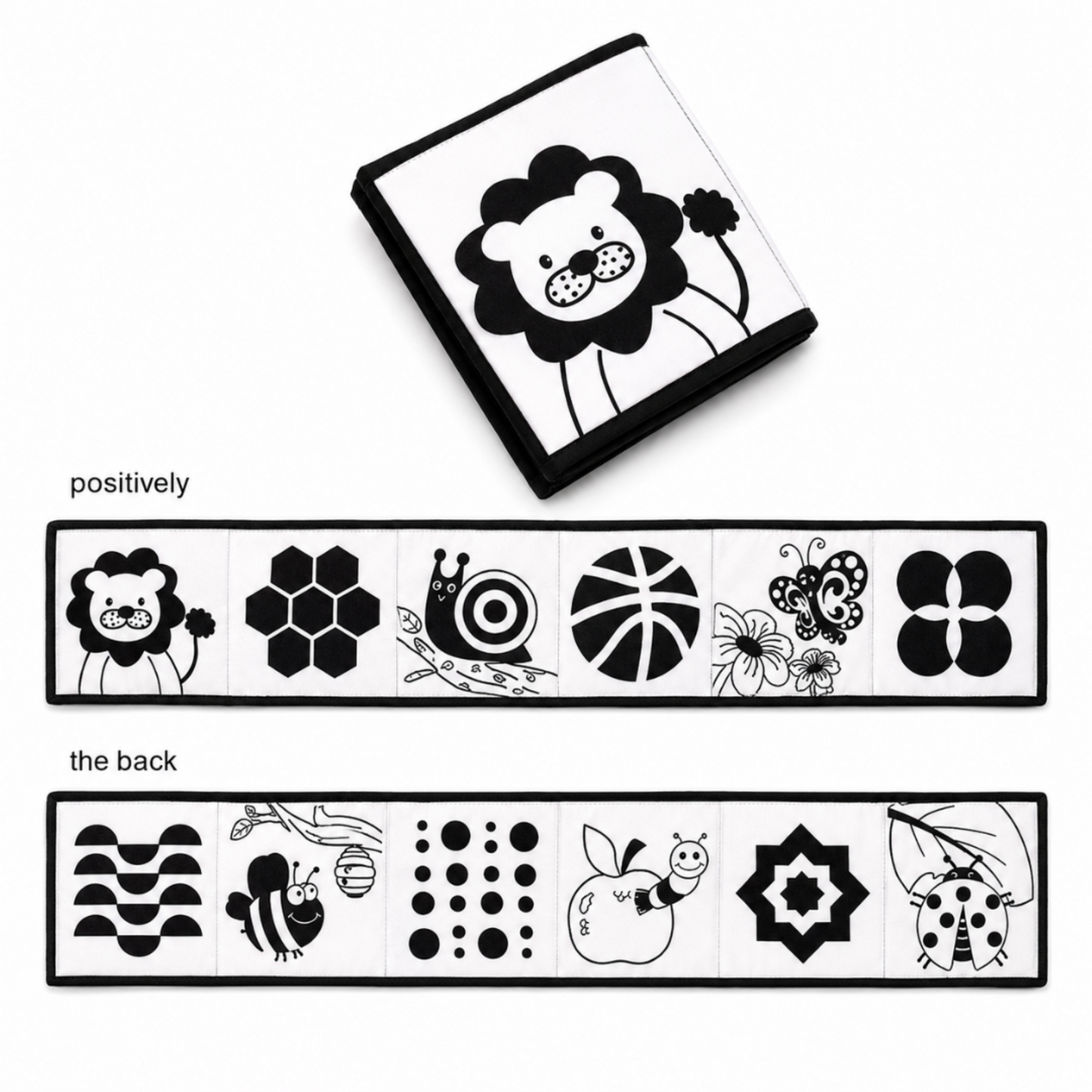 Books - Baby PARENT-Child Learning By Soft Cloth Book - 1m to 36m - 3D Touch & Feel High-Contrast Sensory Cloth Book