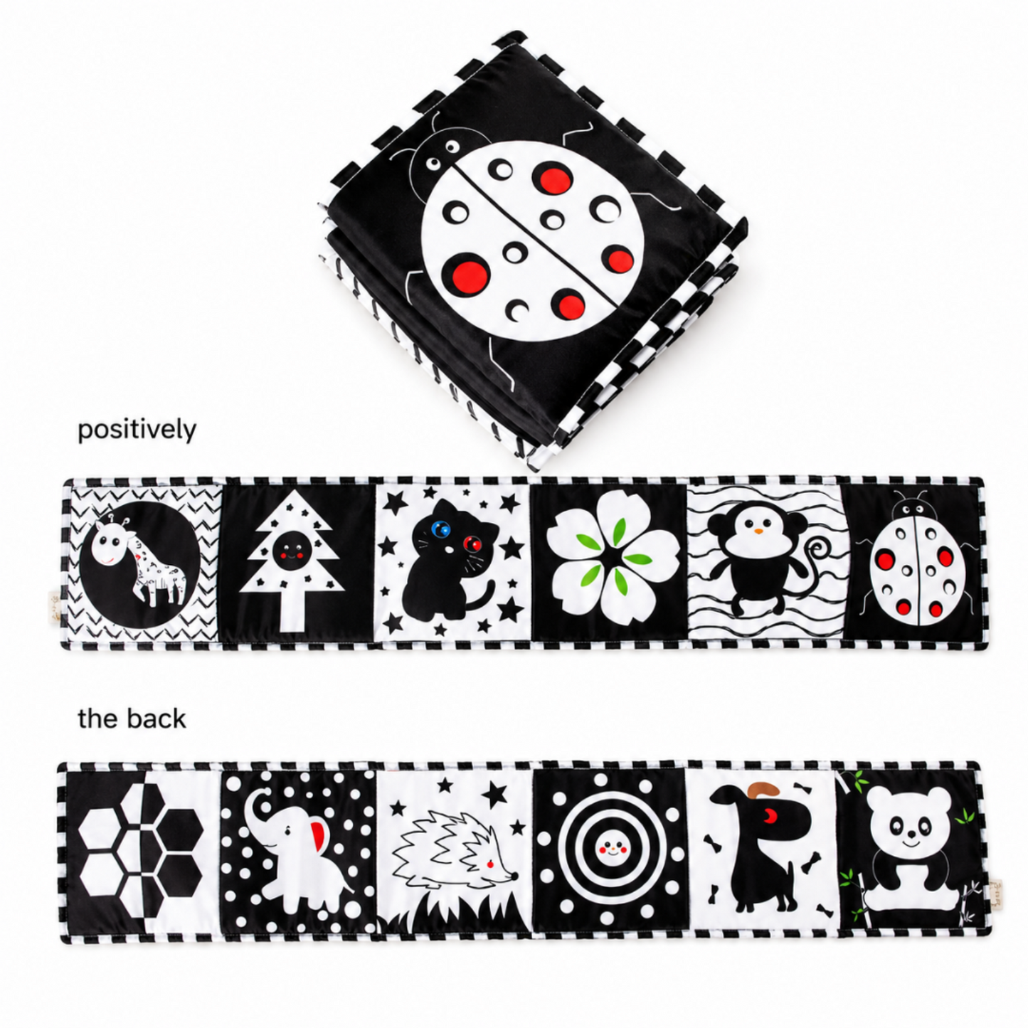 Books - Baby PARENT-Child Learning By Soft Cloth Book - 1m to 36m - 3D Touch & Feel High-Contrast Sensory Cloth Book