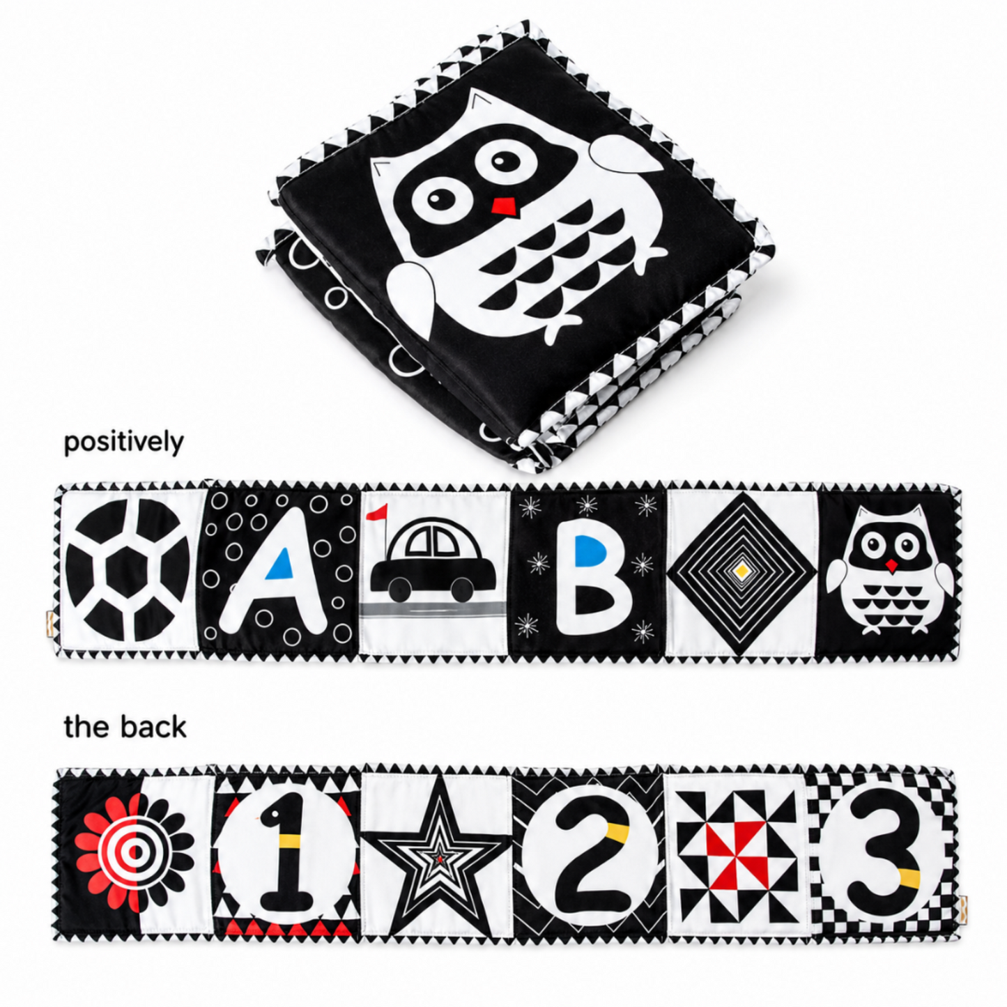 Books - Baby PARENT-Child Learning By Soft Cloth Book - 1m to 36m - 3D Touch & Feel High-Contrast Sensory Cloth Book