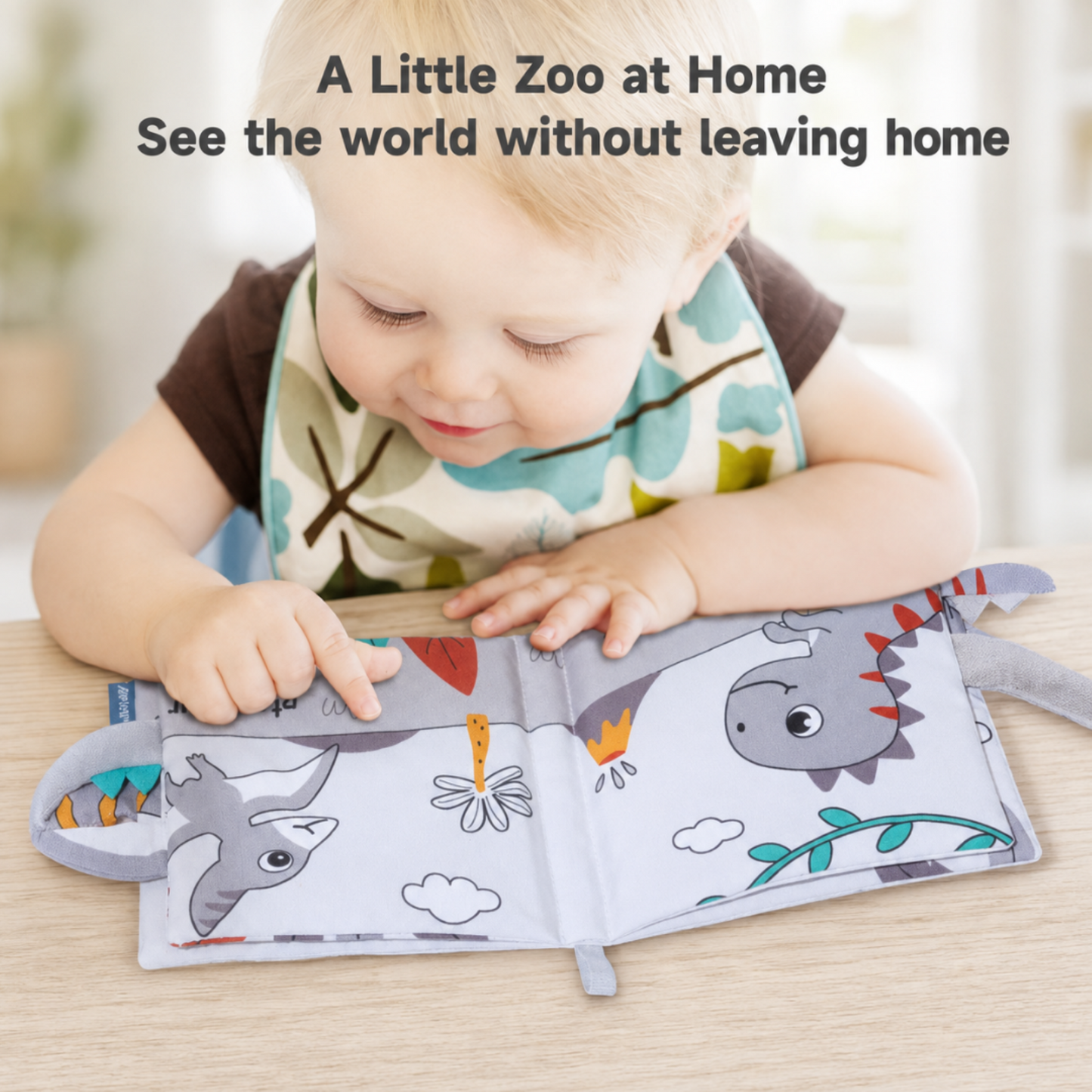 Books - Baby PARENT-Child Learning By Soft Cloth Book - 1m to 36m - 3D Touch & Feel High-Contrast Sensory Cloth Book