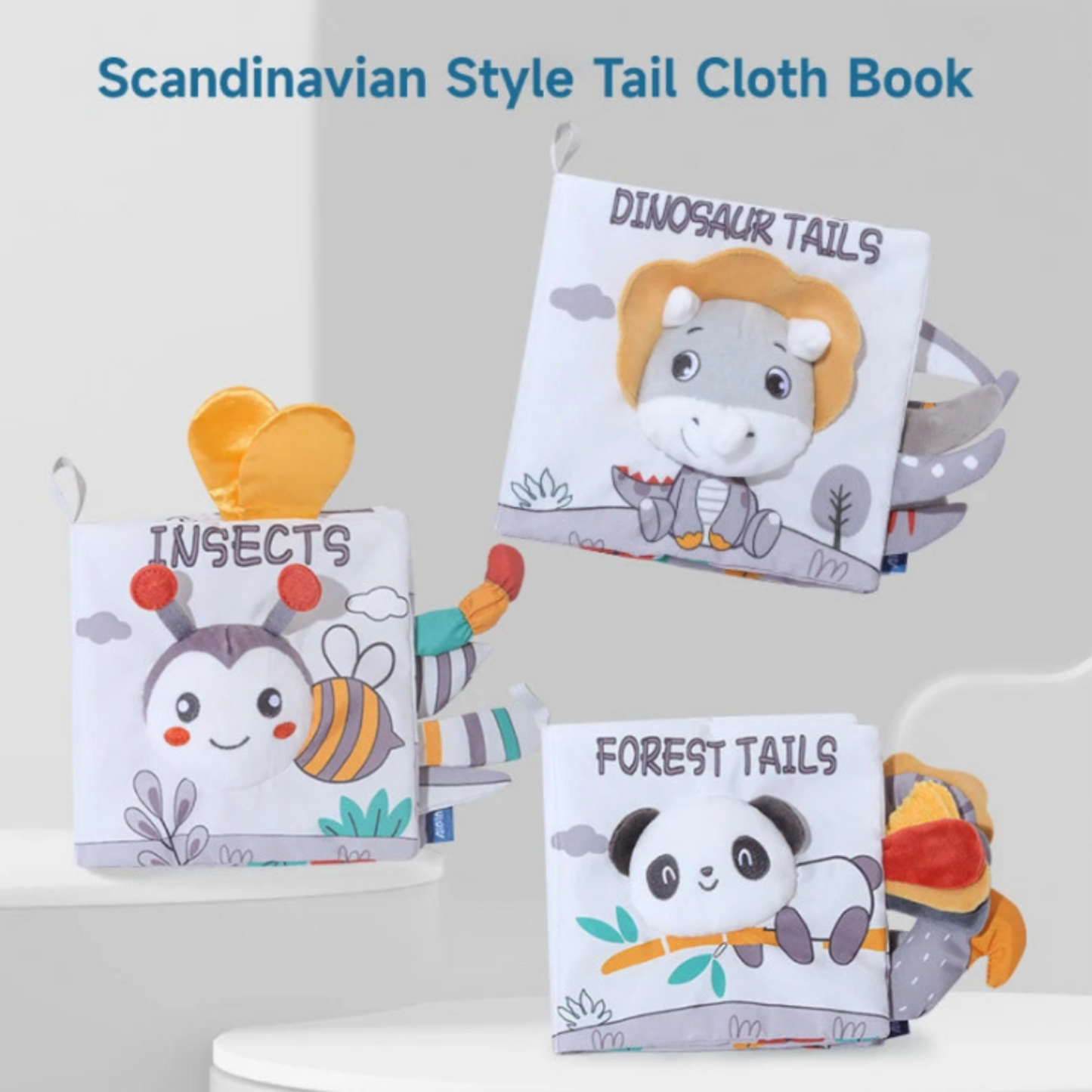 Books - Baby PARENT-Child Learning By Soft Cloth Book - 1m to 36m - 3D Touch & Feel High-Contrast Sensory Cloth Book