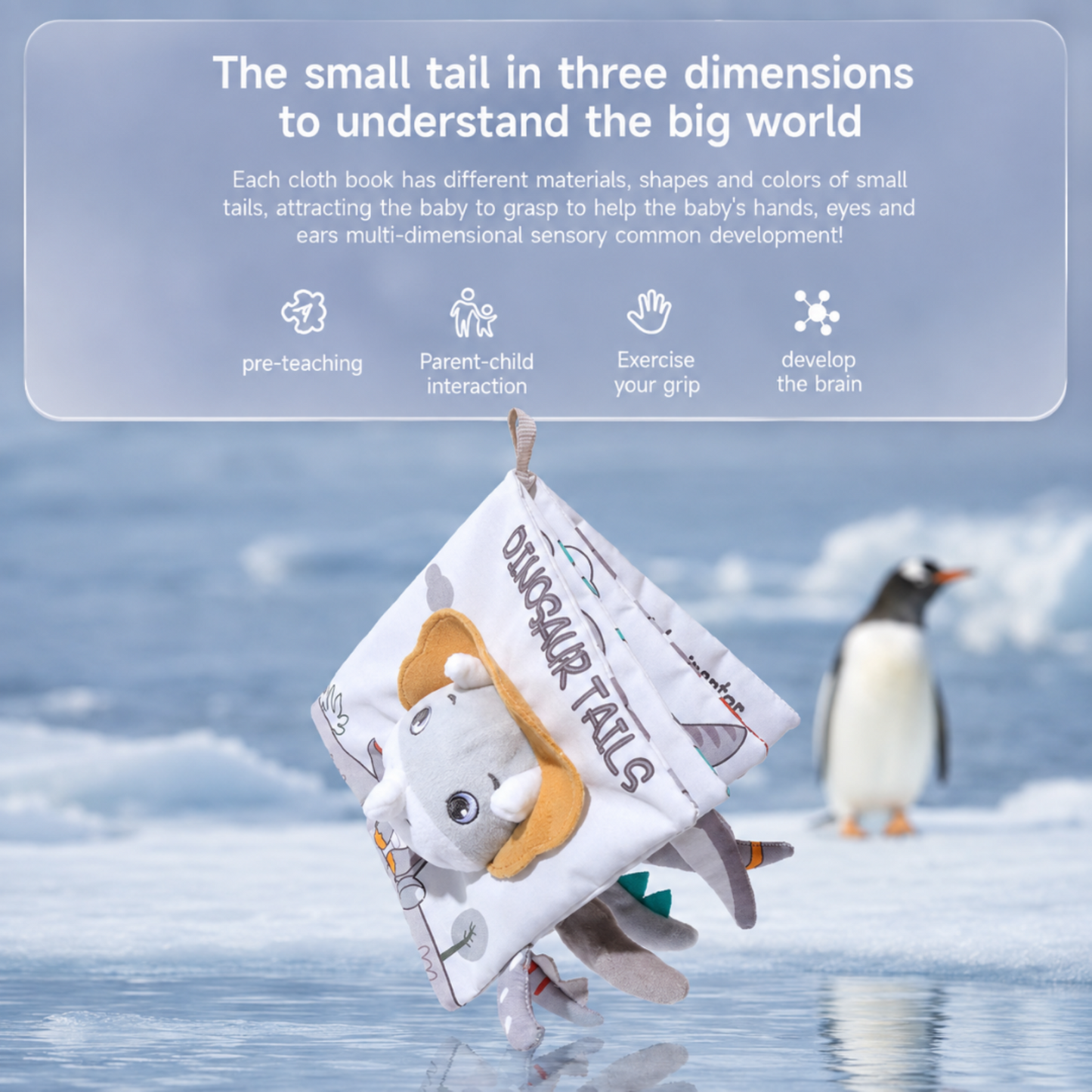 Books - Baby PARENT-Child Learning By Soft Cloth Book - 1m to 36m - 3D Touch & Feel High-Contrast Sensory Cloth Book