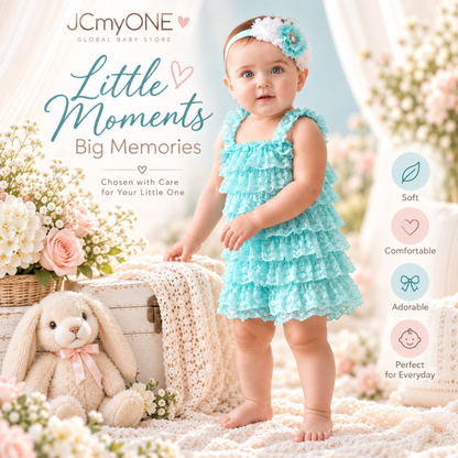 Bodysuits - Summer - Girl - 3m to 3y 👗 Soft Lace Ruffle Bodysuit for Baby Girls Main