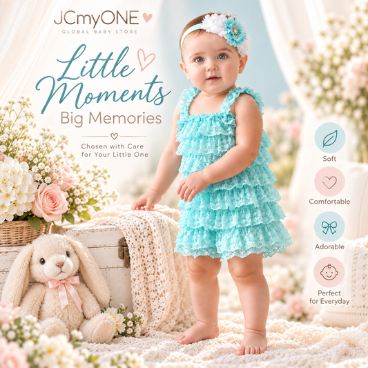 Bodysuits - Summer - Girl - 3m to 3y 👗 Soft Lace Ruffle Bodysuit for Baby Girls Main