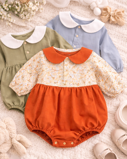 Bodysuits - Summer-Girl - 0 to 3y 🌸 Princess Floral Cotton Baby Bodysuit